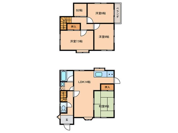 栄戸建借家の物件間取画像